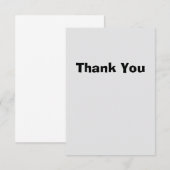 Remerciements Carte de remerciement simple (Devant / Derrière)