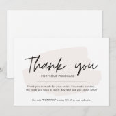 Remerciements Carte de remerciement simple (Devant / Derrière)