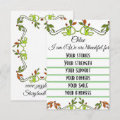 Remerciements Carte de remerciement simple (Devant / Derrière)