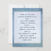 Remerciements Carte de remerciement simple (Dos)