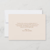 Remerciements Carte de remerciement simple en herbe de pampa d'a (Dos)