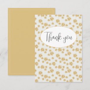 Remerciements Carte de remerciement simple et florale