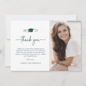 Remerciements Carte de Remerciement Simple et Moderne pour Diplô (Devant)