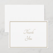 Remerciements Carte de remerciement simple - Marron (Devant / Derrière)