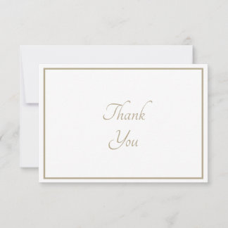 Remerciements Carte de remerciement simple - Marron