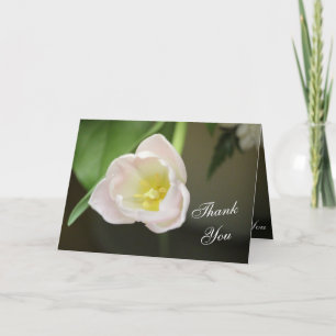 Remerciements Carte de remerciement simple Tulip rose