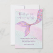 Remerciements Carte de remerciement Sirène Splash Splash (Devant)