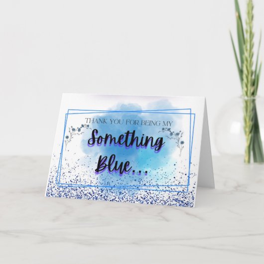 Remerciements Carte de remerciement Something Blue (Devant)