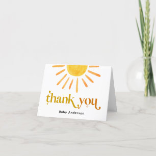 Remerciements Carte de remerciement Sunshine