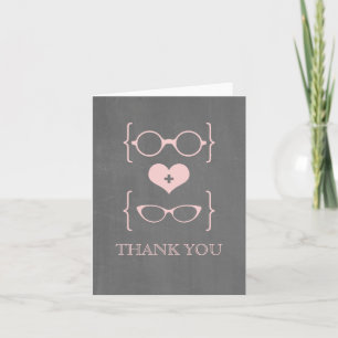 Remerciements Carte de remerciement tableau noir lunettes geek r