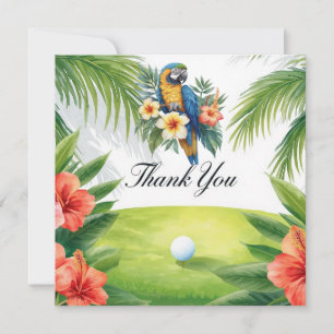 Remerciements Carte de Remerciement Thème Golf Hawaï