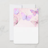 Remerciements Carte de remerciement thème papillon (Dos)