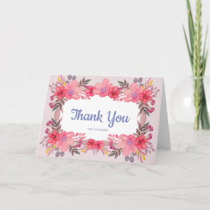 Remerciements Carte de remerciement Think Dusty Pinks