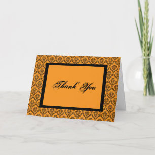 Remerciements Carte de remerciement Till Death Damask Halloweddi