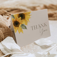 Carte de remerciement Tournesol SUTTON 