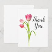 Remerciements Carte de remerciement Tulipe (Devant / Derrière)