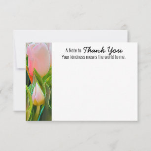 Remerciements Carte de remerciement Tulipe Blanche