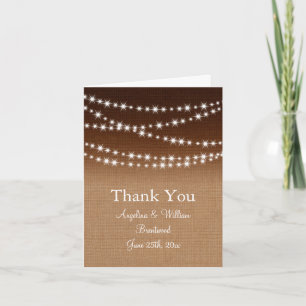 Remerciements Carte de remerciement Twinkle Lights sur toile de