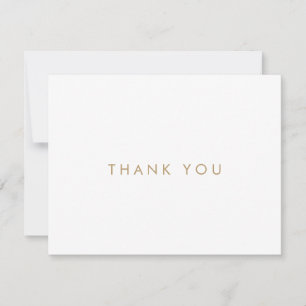 Remerciements Carte de Remerciement Typographie Chic Or