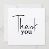 Remerciements Carte de remerciement typographique moderne (Devant)