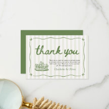 Carte de remerciement Vert Sauge Un Nouveau Chapit
