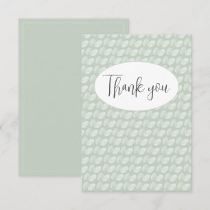 Remerciements Carte de remerciement verte abstraite à plat