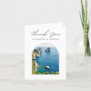 Remerciements Carte de remerciement vierge avec photo de Capri I