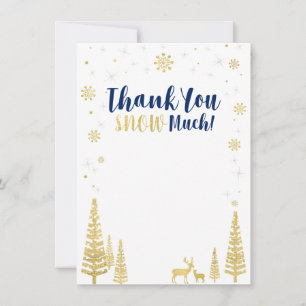 Remerciements Carte de remerciement Winter wonderland - Navy et 