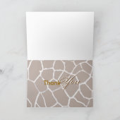 Remerciements Carte de remerciements, avec girafe (Intérieur)