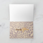 Remerciements Carte de remerciements, avec peau de léopard (Intérieur)