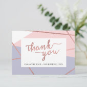 Remerciements Carte de remerciements, or Rose (Debout devant)