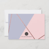 Remerciements Carte de remerciements, or Rose (Dos)