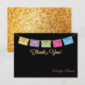 Remerciements Carte de réponse au mariage mexicain (Devant / Derrière)