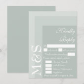 Remerciements Carte de réponse de mariage à l'écriture simple mo (Devant / Derrière)