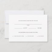 Remerciements Carte de réponse de mariage à script cœur minimal (Dos)