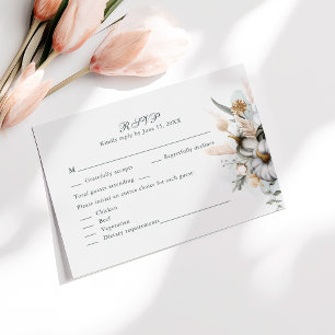 Remerciements Carte de réponse de mariage Citrouilles blanches a