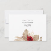 Remerciements Carte de réponse de mariage du Jardin de Roses Tro (Dos)