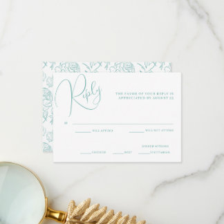 Remerciements Carte de réponse de mariage Élégance Pivoine