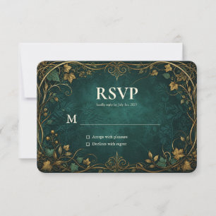 Remerciements Carte de réponse de mariage Forêt Enchantée