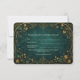 Remerciements Carte de réponse de mariage pour une forêt enchant