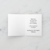 Remerciements Carte de réponse de mariage Rose Rouge (Intérieur)