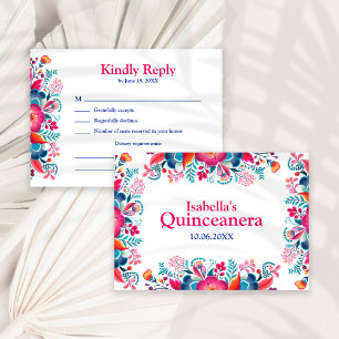 Remerciements Carte de réponse pour la Fête Mexicaine de Quincea