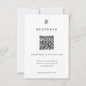 Remerciements Carte de réponse QR Code noir et blanc (Devant)