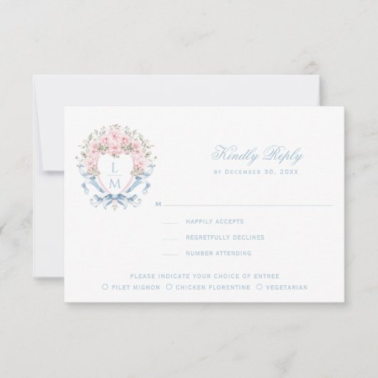 Remerciements Carte de réponse RSVP pour cerisier doux en fleurs (Devant)