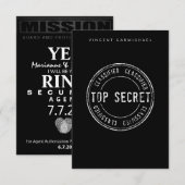 Remerciements Carte de réponse secrète supérieure (Devant / Derrière)