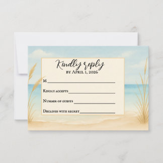Remerciements Carte de réponse traditionnelle Beach Bliss