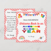 Remerciements Carte de retour à l'école (Devant / Derrière)