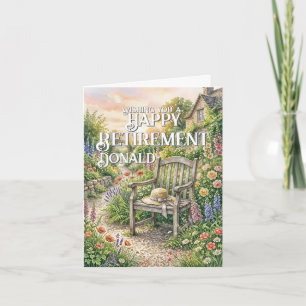 Remerciements Carte de retraite avec illustration de jardin de c