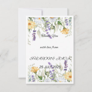REMERCIEMENTS CARTE DE ROMANCE JARDIN RUSTIQUE RSP