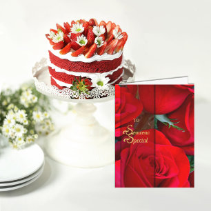 Remerciements Carte de Rose Rose romantique